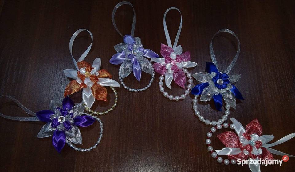 Wiszący kwiat kwiatek z perełkami perełki Krosno Odrzańskie