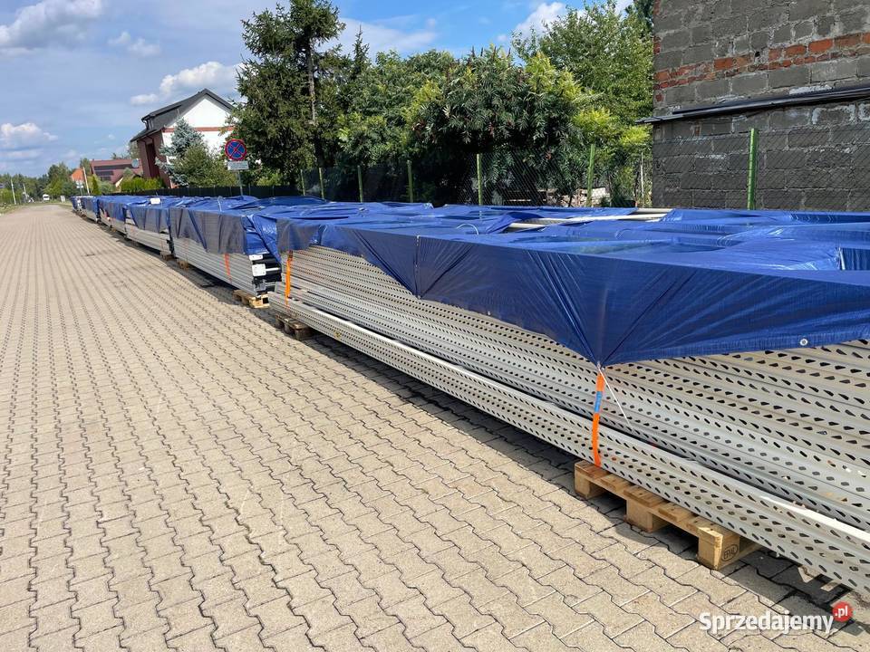 Regały magazynowe wysokość 6,5m, gotowe do transportu