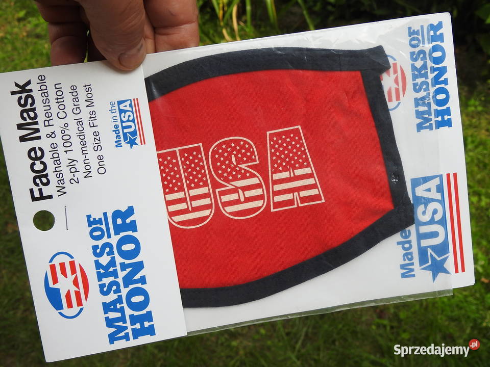 MASKA MADE IN USA 100 BAWEŁNA KOLEKCJONERSKA DO mazowieckie Warszawa
