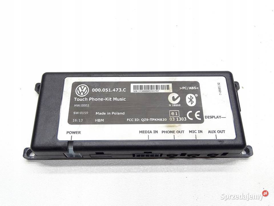 STEROWNIK MODUŁ TELEFONU BLUETOOTH 000051473C Części samochodowe