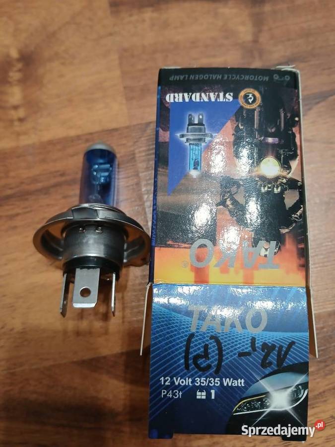 ŻARÓWKA 12V 3535W H4 HS1 P43T NIEBIESKA BEZ EEC Żarówki motocyklowe zachodniopomorskie Resko