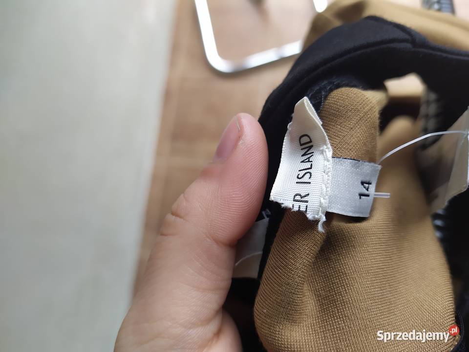 Bluzka crop top river island karmelowy braz Zembrzyce