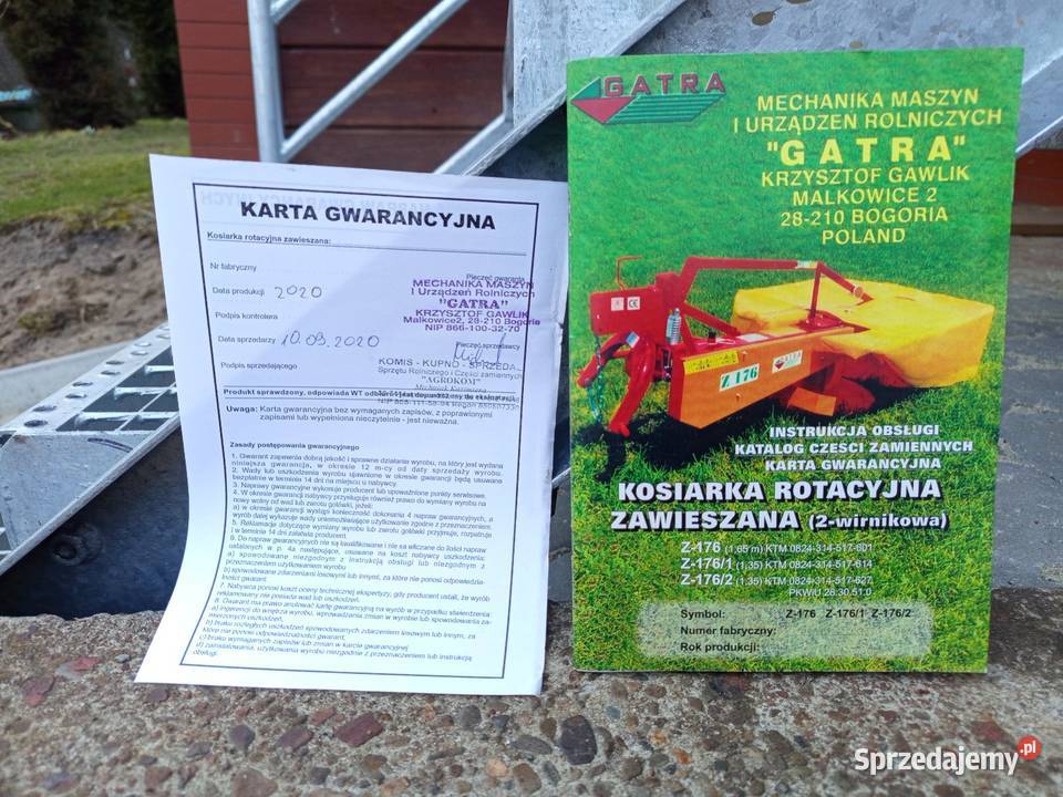 Kosiarka rotacyjna Z176 135 z końcówki 2020 roku Nowy Wiśnicz sprzedam