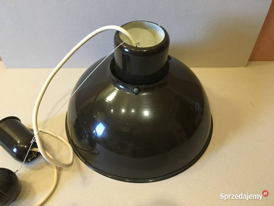 Stara lampa metalowa kultowa PRL średnica 35 Warszawa