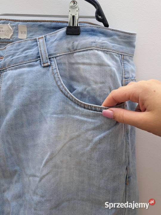 Szorty jeansowe męskie Reserved W38 Jasny denim Trąbki Wielkie