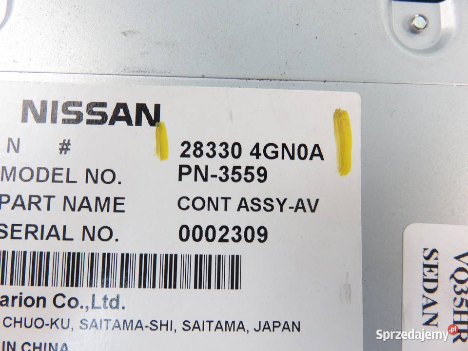 RADIO INFINITI Q50 283304GN0A