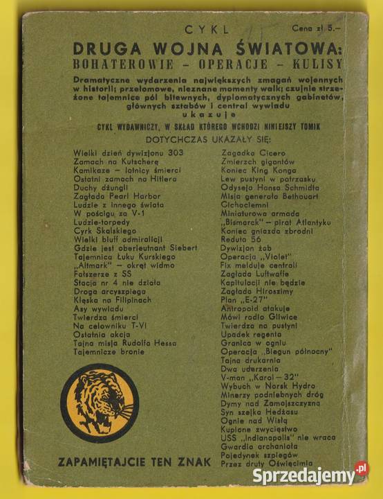 ŻÓŁTY TYGRYS UPADEK SINGAPURU 1961 Łódź