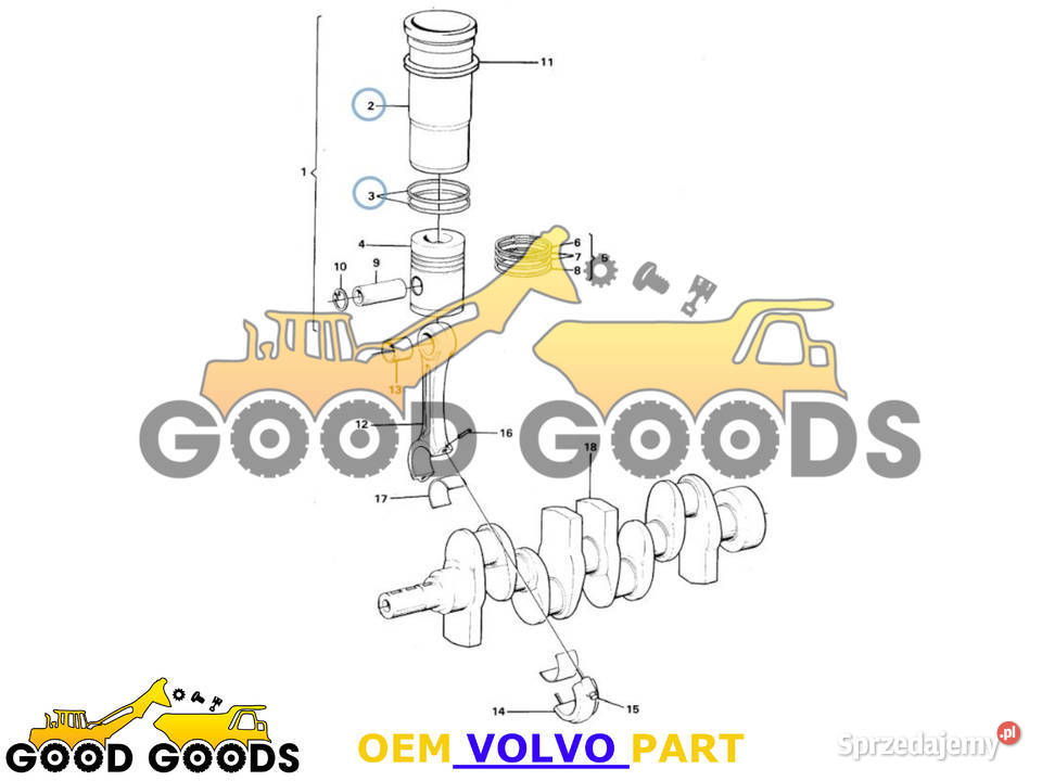 VOLVO TULEJA CYLINDRA D42 TD45 11990057 11030002 Władysławów