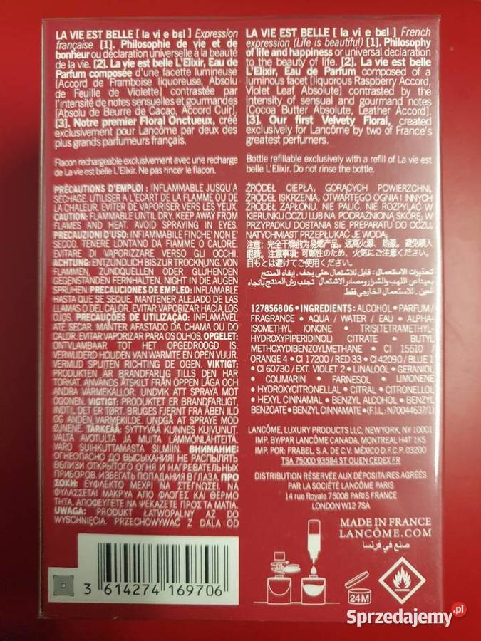 Lancome La Vie Est Belle LElixir 100 ml woda Radom