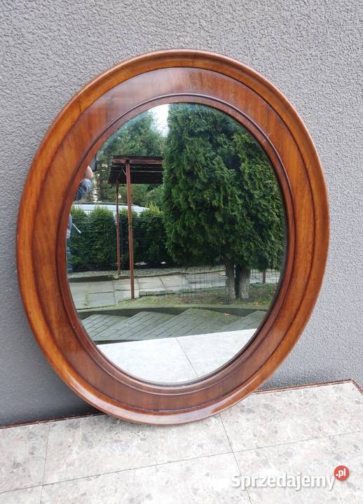 Stare lustro owal biedermeier antyk F010 Tczew