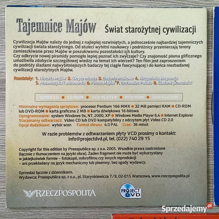 Płyty edukacyjne Rzeczpospolita Majowie Kanion Filmy Kraków