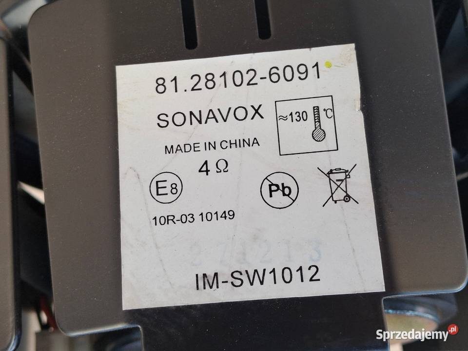 MAN TGX TGS SUBWOOFER GŁOŚNIK NISKOTONOWY ciężarowe