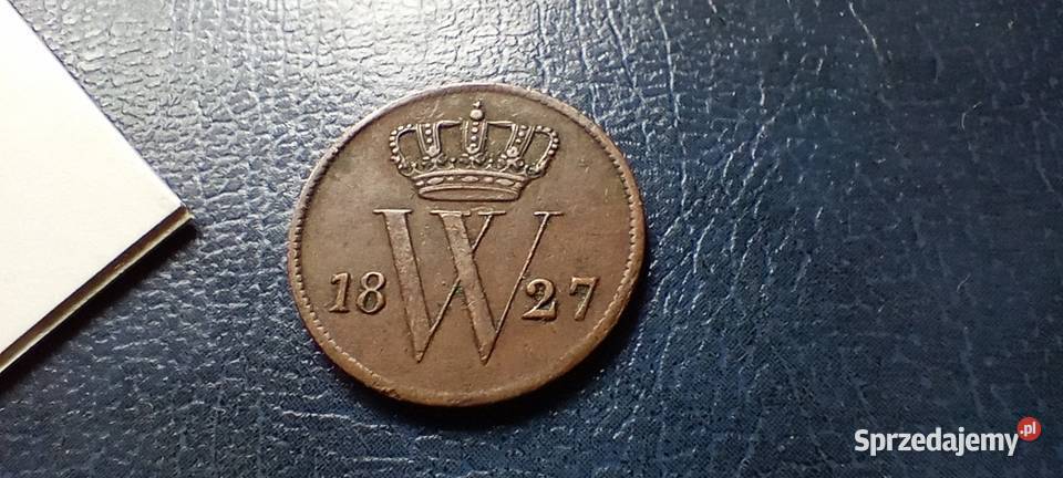 Stare monety 1 cent 1827 Holandia Lesko