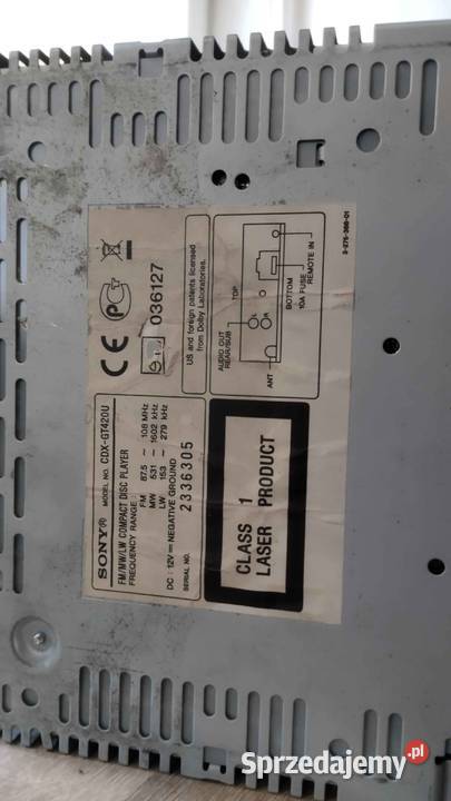 Sony CDX GT420U USB AUX RADIO SAMOCHODOWE Łódź sprzedam