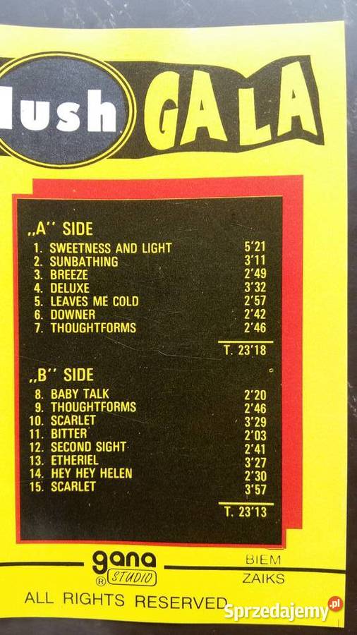 Kaseta magnetofonowa Lush Gala Wyd Takt Siemiatycze