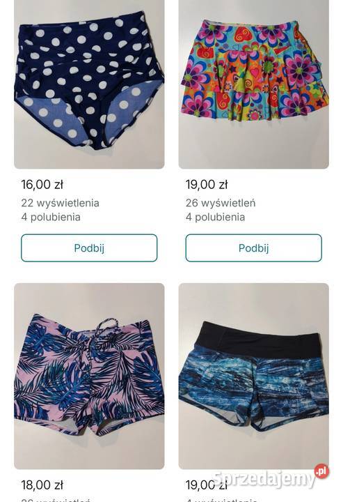 STROJE KĄPIELOWE TANKINI KOSZULKO MAJTKI BIKINI Rozmiar 38(M) wielkopolskie