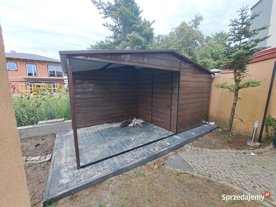 Garaż Blaszany z otwartą przestrzeniąWiata 30m2 Bartoszyce