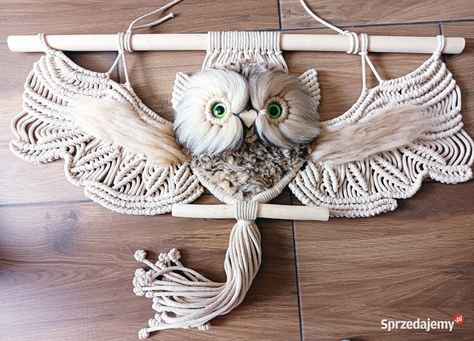 Sowa makrama Rękodzieło Nowy Las