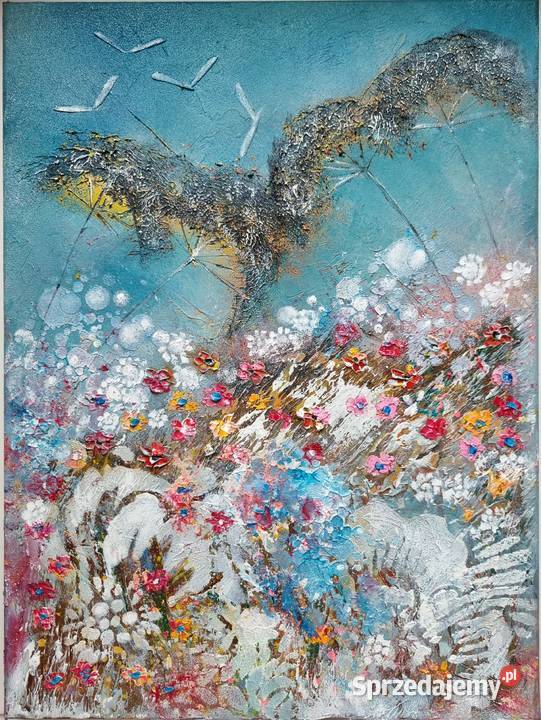 Obraz olejny faktura farby 30x40 i 24x30 Żukowo