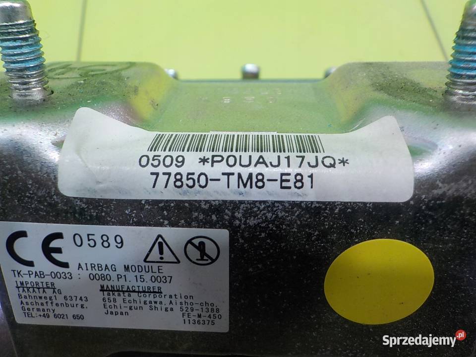 HONDA INSIGHT II 13 IMA 10r 5D AIRBAG poduszka osobowe Suków