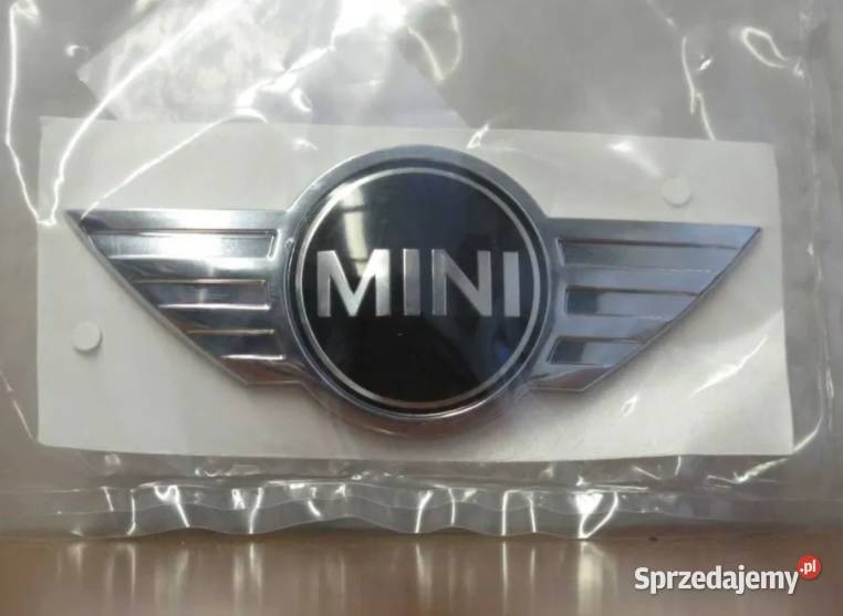 NOWY znaczek emblemat przyklejany MINI srebrny Zamość