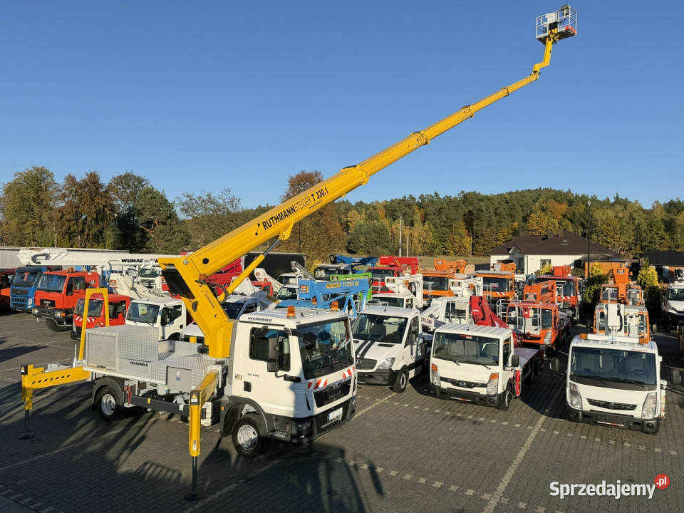 MAN TGL 7150 Zwyżka Ruthmann T330 33Metry w bok Samochody ciężarowe Widełki