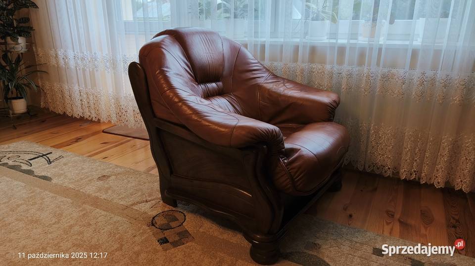 Sofa i fotel skórzany