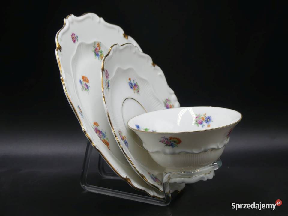 Komplet śniadaniowy Sorau Żary Kavalier 1928 45 Porcelana i szkło Poznań