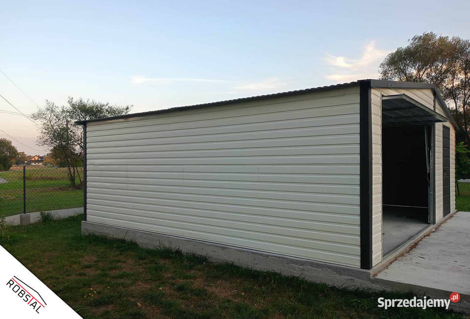 Garaż Blaszany wiata 6x5 brama uchylna drzwi Warszawa