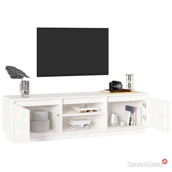 Szafka pod telewizor biała 140x35x40 lite drewno Warszawa
