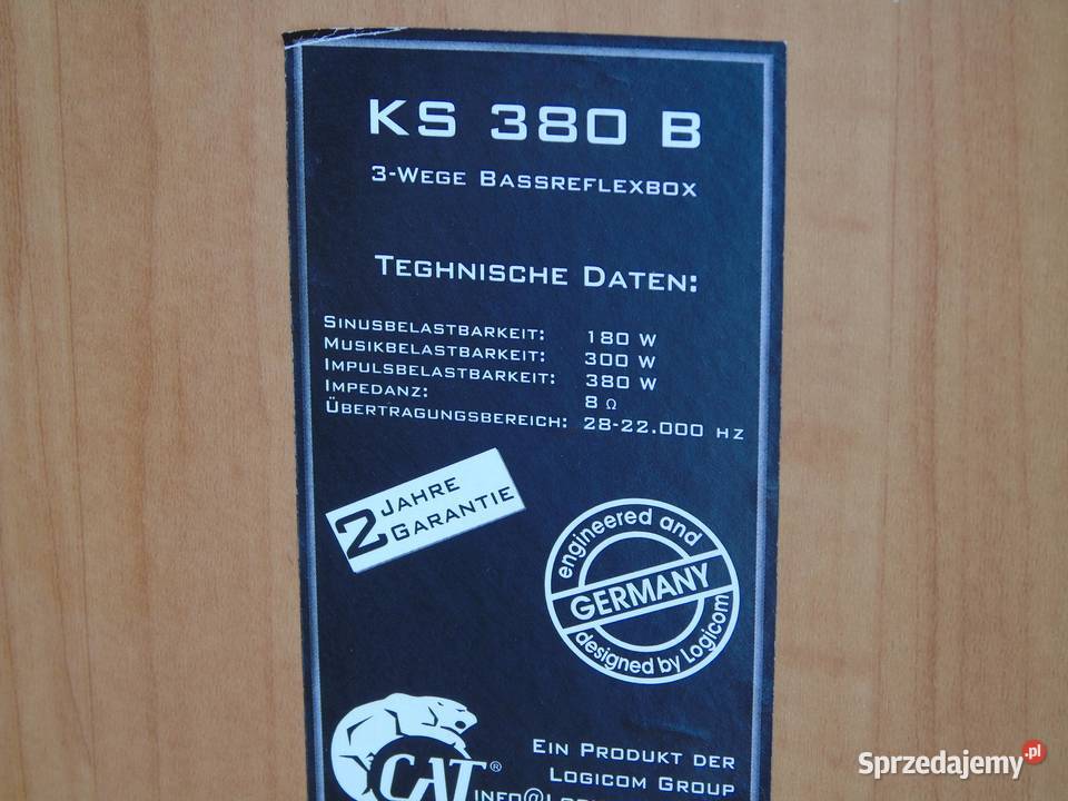 Kolumny Cat 2 x 380 wat ładne DOSTAWA Słuchawki i głośniki Jasło