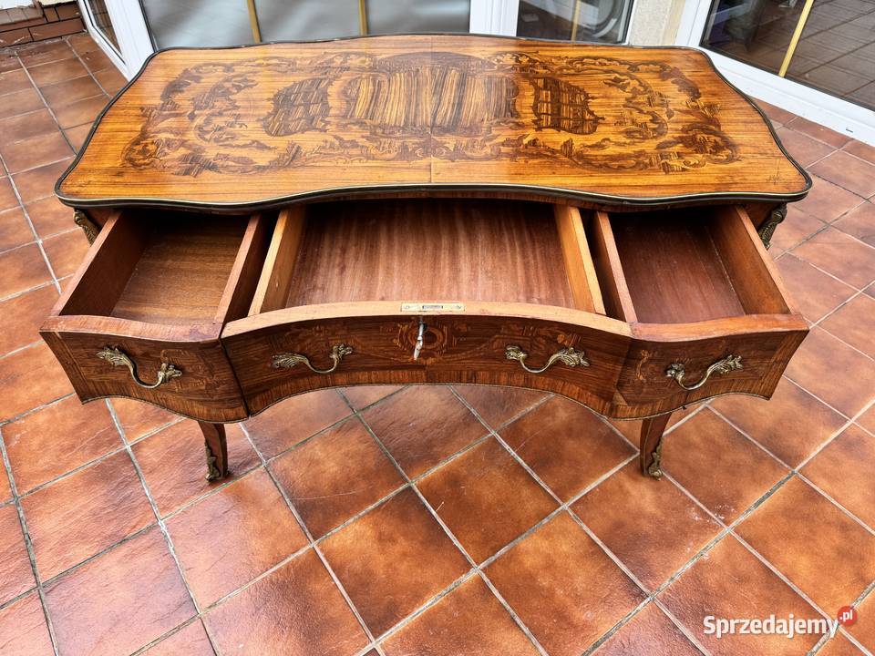 Biurko francuskie ludwik XV barokowe antyk mazowieckie Sulbiny
