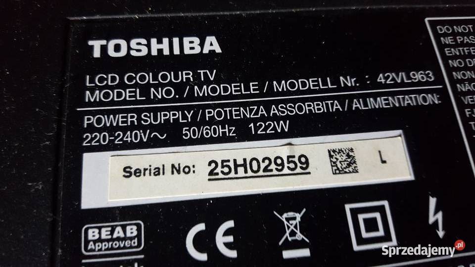 Toshiba 42VL963 zbita matryca Toshiba Sosnowiec