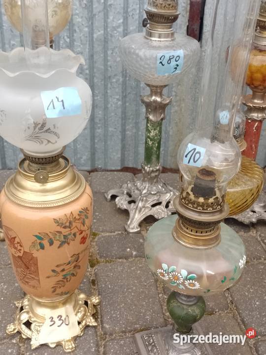 lampy naftowe Antyki, Sztuka, Kolekcje Fałków