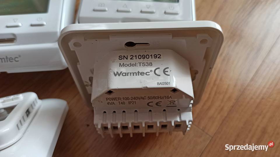 Regulatory temperatury Warmtec 2xT510 2xT538 Ogrzewanie podłogowe Myślenice sprzedam