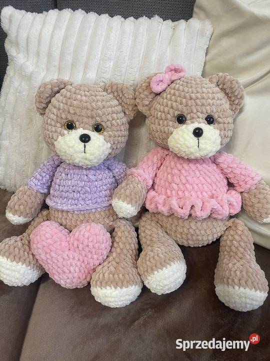 Miś pluszowy własnoręcznie wiązany Kraków sprzedam