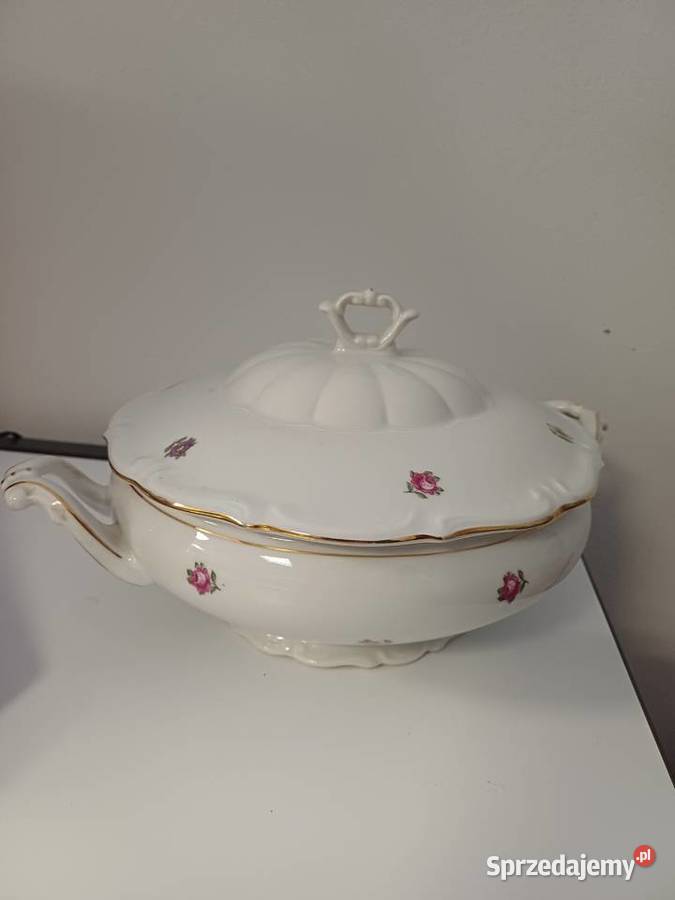 vintage waza Carl Tielsch Porcelana i szkło