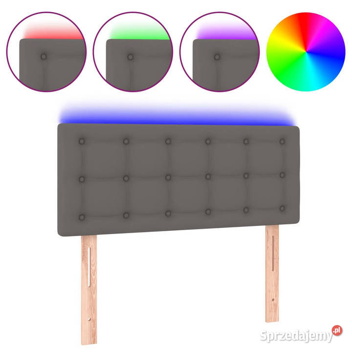 Zagłówek do łóżka z LED szary 100x5x7888 sprzedam