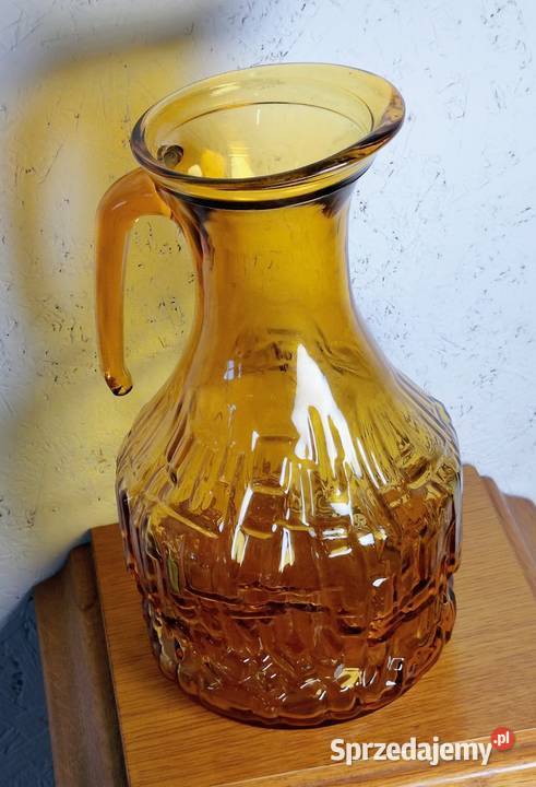 Dzbanek szklany włoski lata 70te Radłów