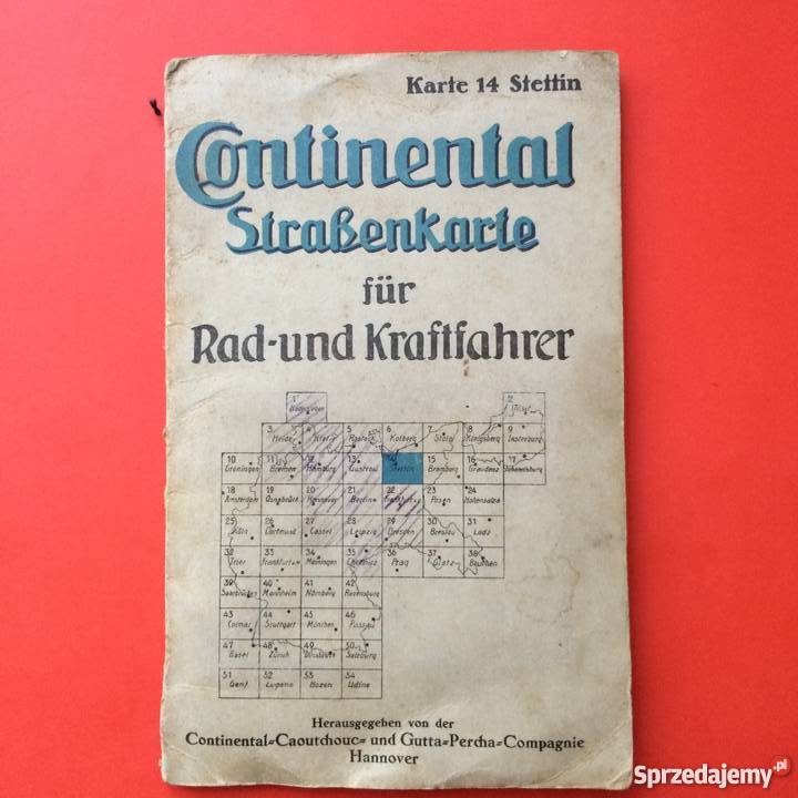 163 Continental Strassenkarte Stettin Szczecin sprzedam