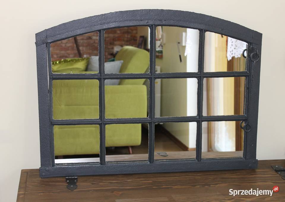 Lustro loft w starnym metalowym oknie Siekierki Małe sprzedam