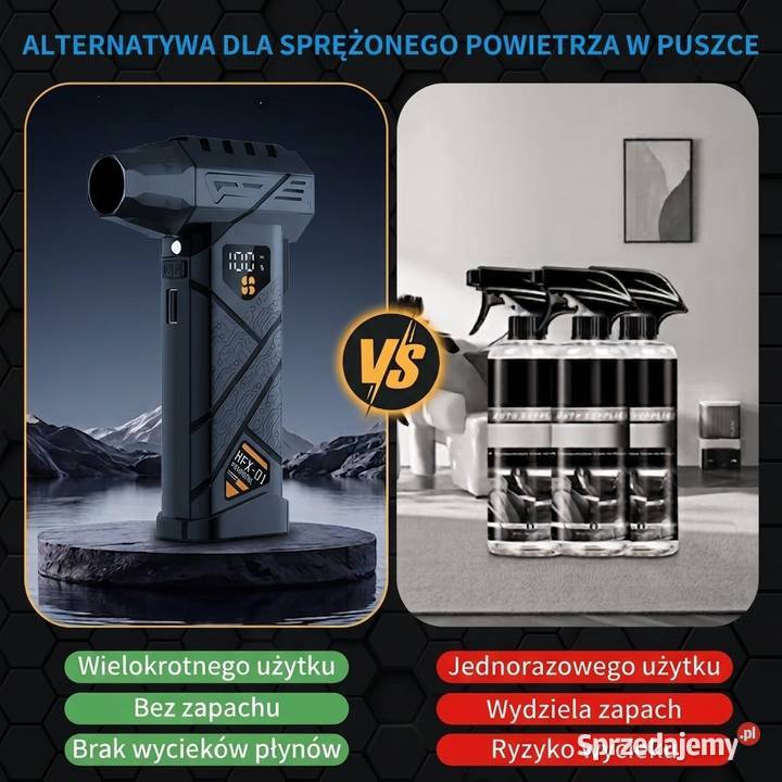 MOCNA MINI DMUCHAWA AKUMULATOROWA TURBO JET FAN