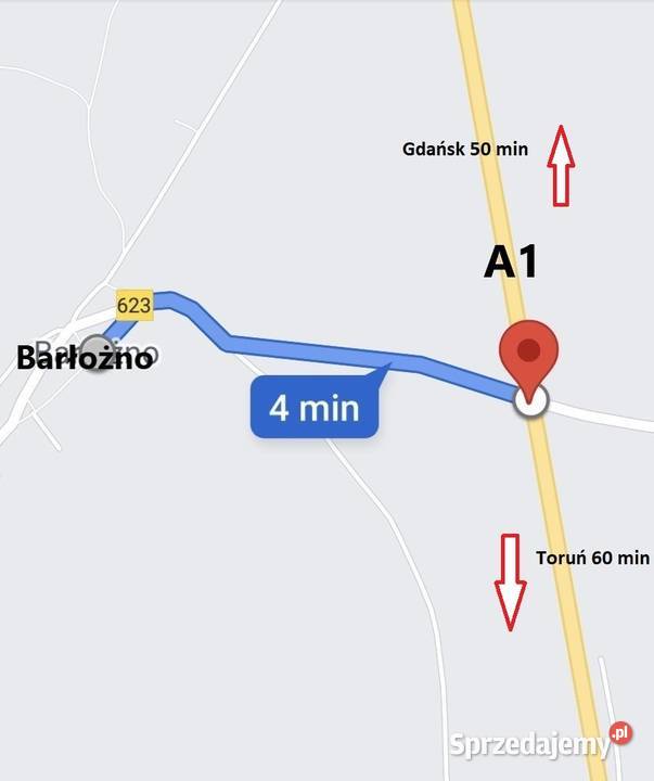 Budynek mieszkalny wielofunkcyjny na 2 ha Sprzedaż Barłożno