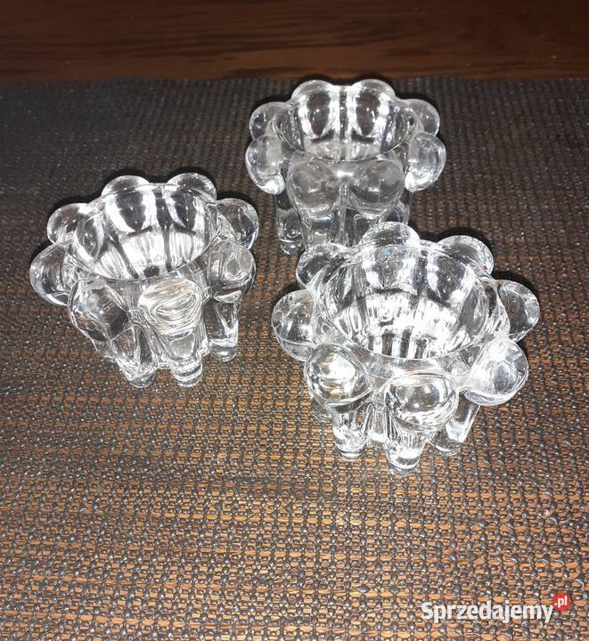 Świeczniki kryształ Reims Francja styl Ząbkowice Sosnowiec sprzedam