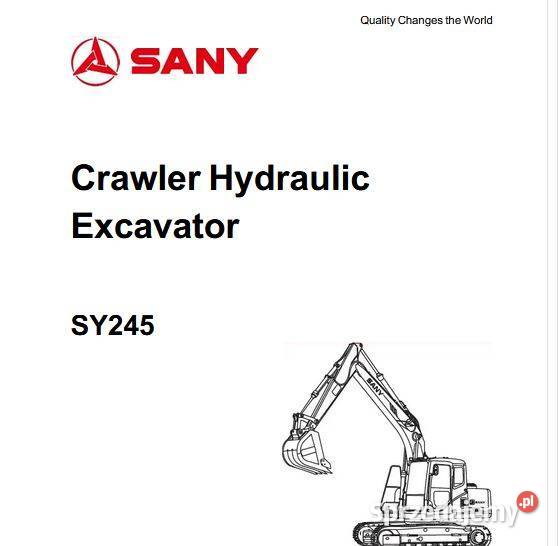 Sany SY75C SY335 instrukcja obsługi DTR świętokrzyskie Kielce