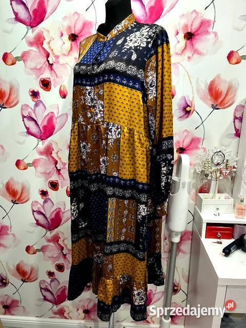 zoey sukienka luźny fason boho kwiaty hit blog Choszczno