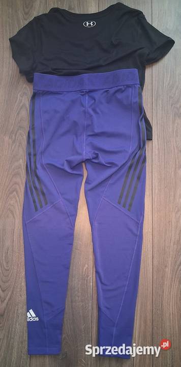NOWY komplet ADIDAS UNDER ARMOUR legginsy szary/srebrny Łódź