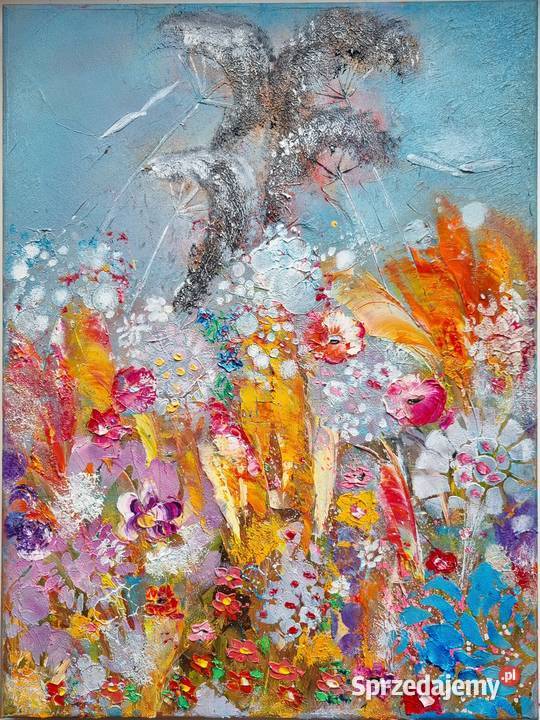 Obraz olejny faktura farby 30x40 i 24x30 pomorskie Żukowo