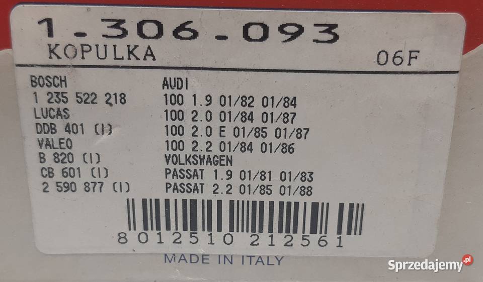 KOPUŁKA APARATU ZAPŁONOWEGO AUDI 100 VW PASSAT dolnośląskie Mielęcin