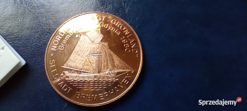 Stare monety Medal Bremerhaven Gdynia 1980 Malarstwo Lesko sprzedam